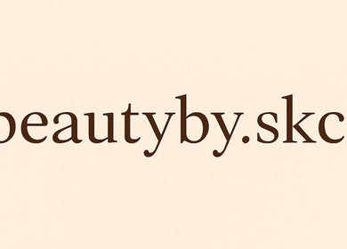 Beauty by SKC logo in Livingston, Scotland, GB features elegant typography on a beige background.