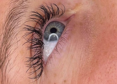 Close-up of lash extensions at Beauty by SKC, Livingston, Scotland, GB.