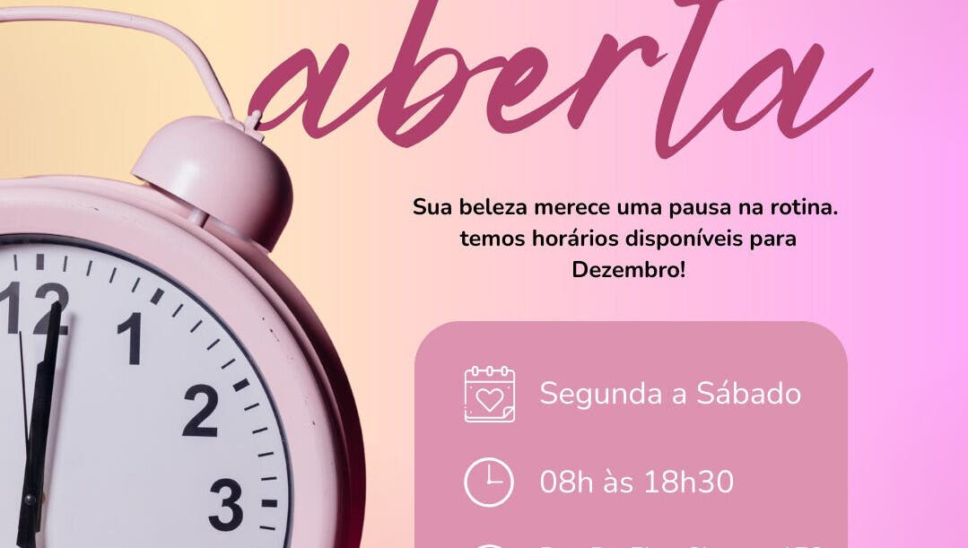 Horário de funcionamento do Nail Studio By Caroline Viana, São Paulo, São Paulo, BR. Segunda a Sábado, 08h às 18h30.