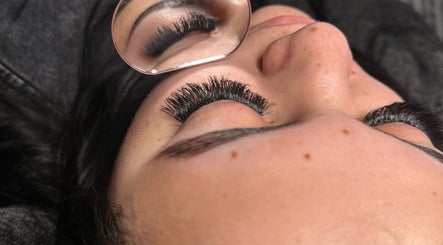 Close-up of eyelash extensions at Elevae Artistry in Houston, Texas, US, showcasing expert application.
