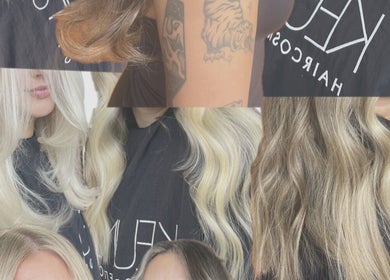Diverse hair styles at houseofmaneco in Heyfield, Victoria, AU displayed in a collage format.