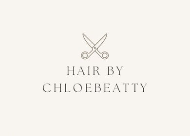 Logo of Hairbychloebeatty with elegant scissors design in Sligo, County Sligo, IE.