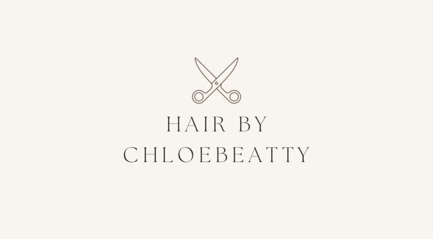 Logo of Hairbychloebeatty with elegant scissors design in Sligo, County Sligo, IE.