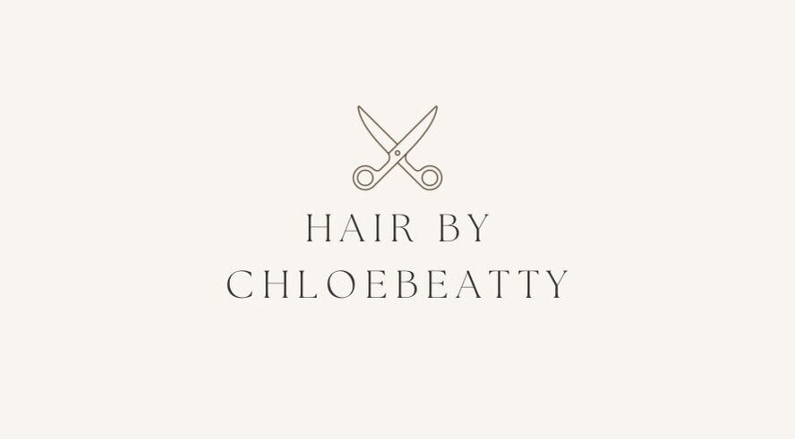 Logo of Hairbychloebeatty with elegant scissors design in Sligo, County Sligo, IE.