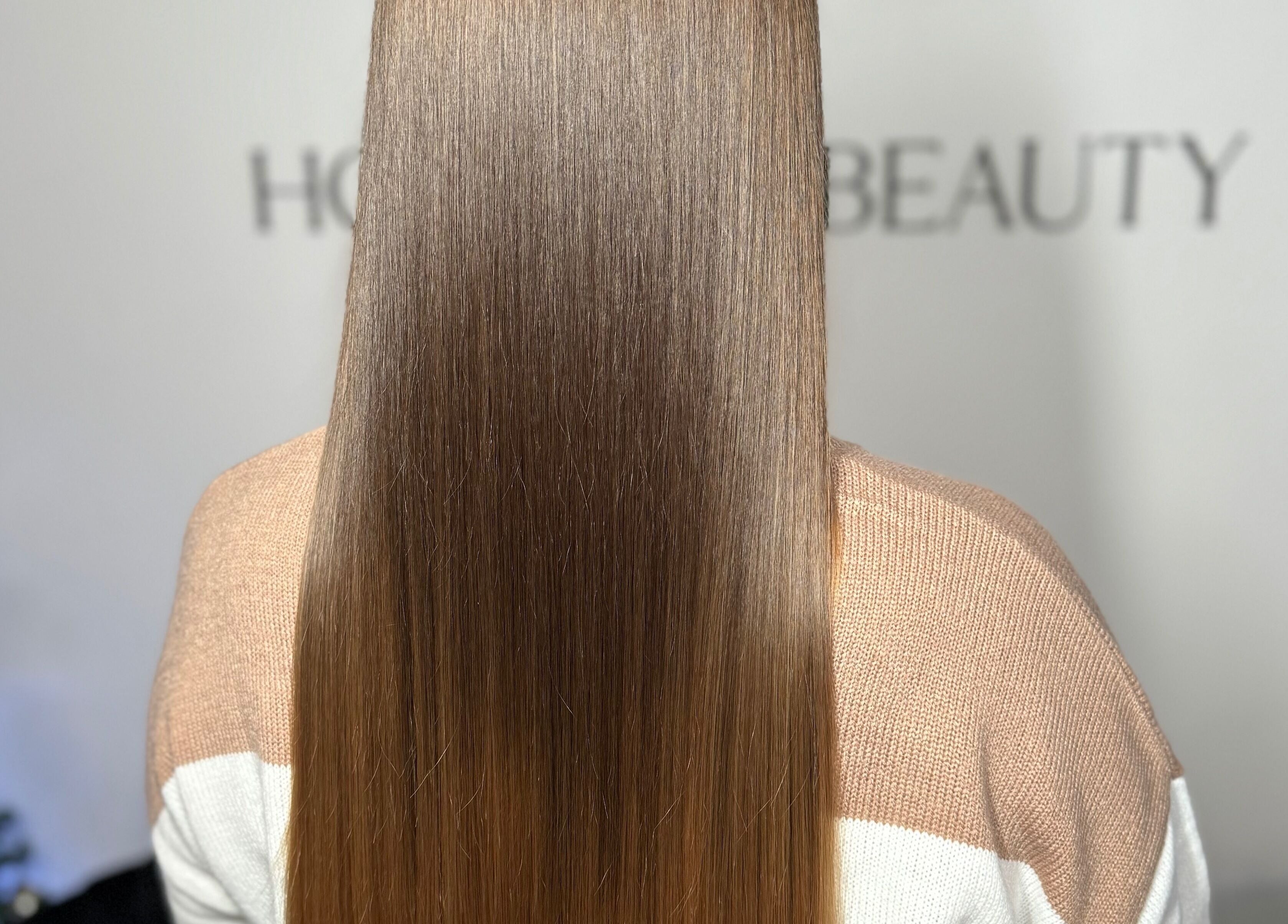 Smooth, straight hair at ME TIME STUDIO, Jelgava, LV, showcasing glossy treatment results.