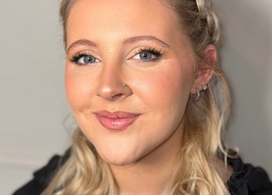 Makeup look by Beth Ritchie Makeup Artist, showcasing glowing skin in Peebles, Scotland, GB.