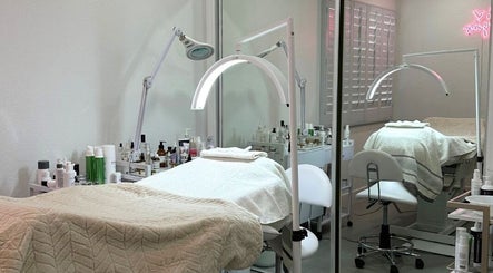 Elegant treatment room at DN skin health, Las Vegas, Nevada, US, offering a relaxing wellness atmosphere.
