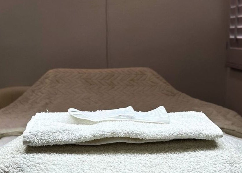 A relaxing massage bed awaits guests at DN skin health in Las Vegas, Nevada, US.