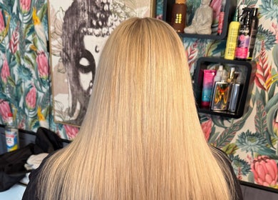 Elegant hair styling at Jades Gorgeous Hair in Leighton Buzzard, England, GB, showcasing silky, straight hair.