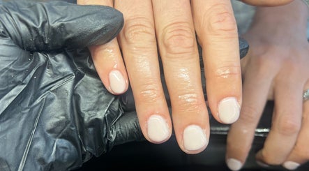 Freshly polished nails at The Nail Lab Essex in Witham, England, GB, showcasing professional care and style.