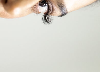 Close-up of detailed lash extensions at Coulée Lash Studio in Sandton, Gauteng, ZA.