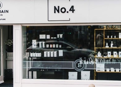 Stylish product display at Rosem Health Clinic, Nottingham, England, GB, featuring luxury cosmetics.