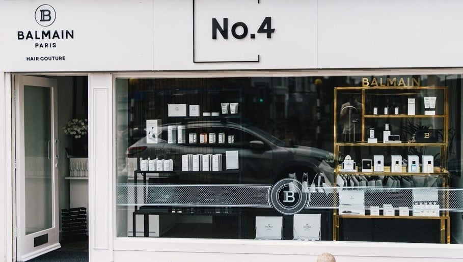 Elegant storefront at Rosem Health Clinic in Nottingham, England, GB showcasing luxury beauty products.