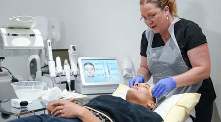 A skincare treatment in progress at Rosem Health Clinic, Nottingham, England, GB.