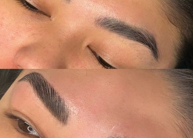Eyebrow transformation at The Arch Line Atelier in Bankstown, New South Wales, AU. Stunning before and after results.
