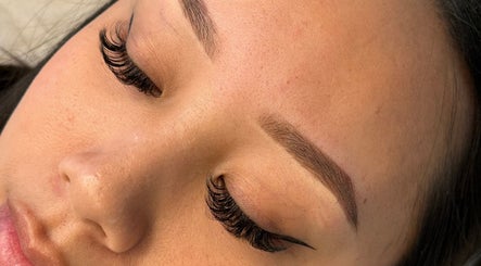 Close-up of flawless eyelash extensions at The Arch Line Atelier, Bankstown, New South Wales, AU.