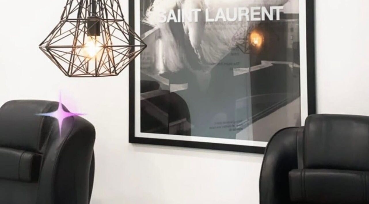 Modern seating at The Gel Edit, Rockdale, New South Wales, AU with stylish lighting and art.