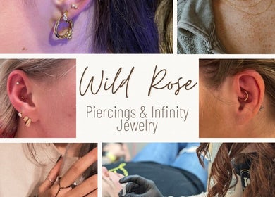 Wild Rose jewelry and piercings display in Lincoln, Nebraska, US. Elegant accessories showcased.