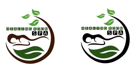 Healingroomspa logo featuring leaves and a serene design, Emalahleni, Mpumalanga, ZA.