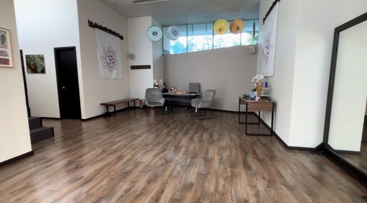 Interior sereno de Dani Reikii en Ciudad De México, Ciudad De México, MX, con muebles modernos y decoración relajante.