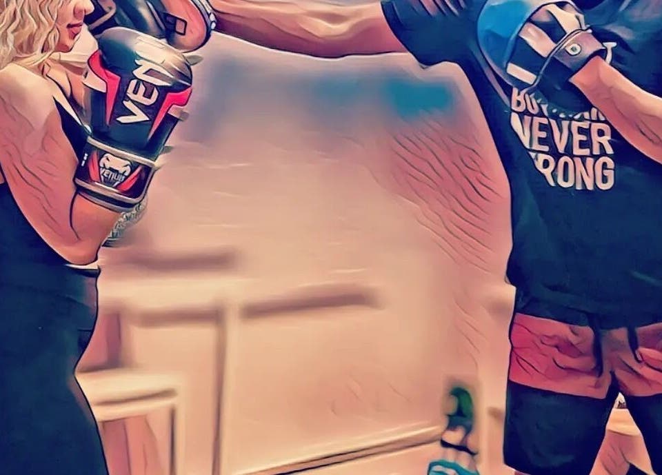 Boxing session at The Flow State Method LLC, Branchburg, New Jersey, US, showcasing fitness and wellness.