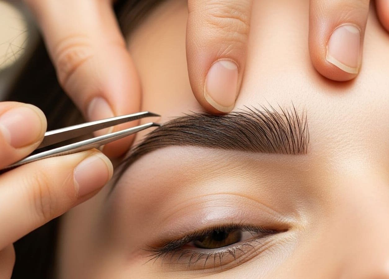 Eyebrow shaping service at Blush by Tania in Craigellachie, Scotland, GB.