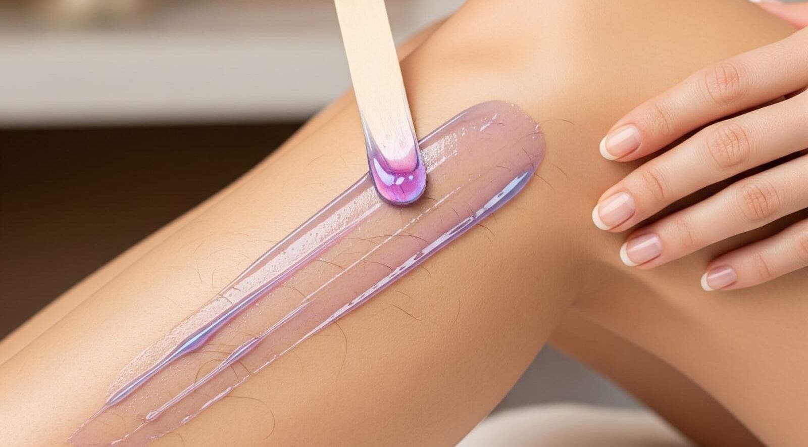 Leg waxing treatment at Blush by Tania, Craigellachie, Scotland, GB, showcasing silky smooth skin results.