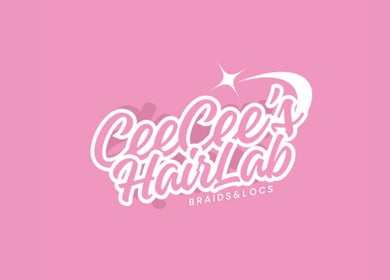 CeeCees HairLab logo on pink background, Tilbury, England, GB, showcasing hair expertise.