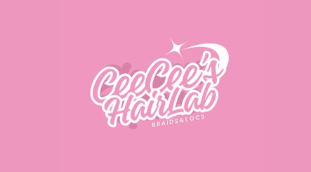 CeeCees HairLab logo on pink background, Tilbury, England, GB, showcasing hair expertise.