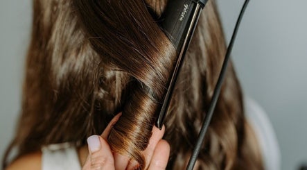 Hair being styled in curls at Glam Room, Carrick-on-Shannon, County Leitrim, IE.