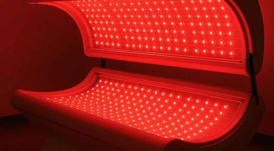 Red light therapy capsule at TT wellness in Melbourne, Victoria, AU for rejuvenation treatments.