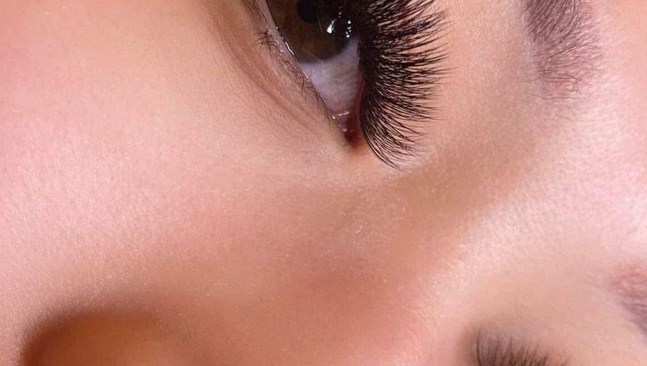 Close-up of eyelash extensions at Tiffany Beauty Spot, Melbourne, Victoria, AU showcasing elegant styling.