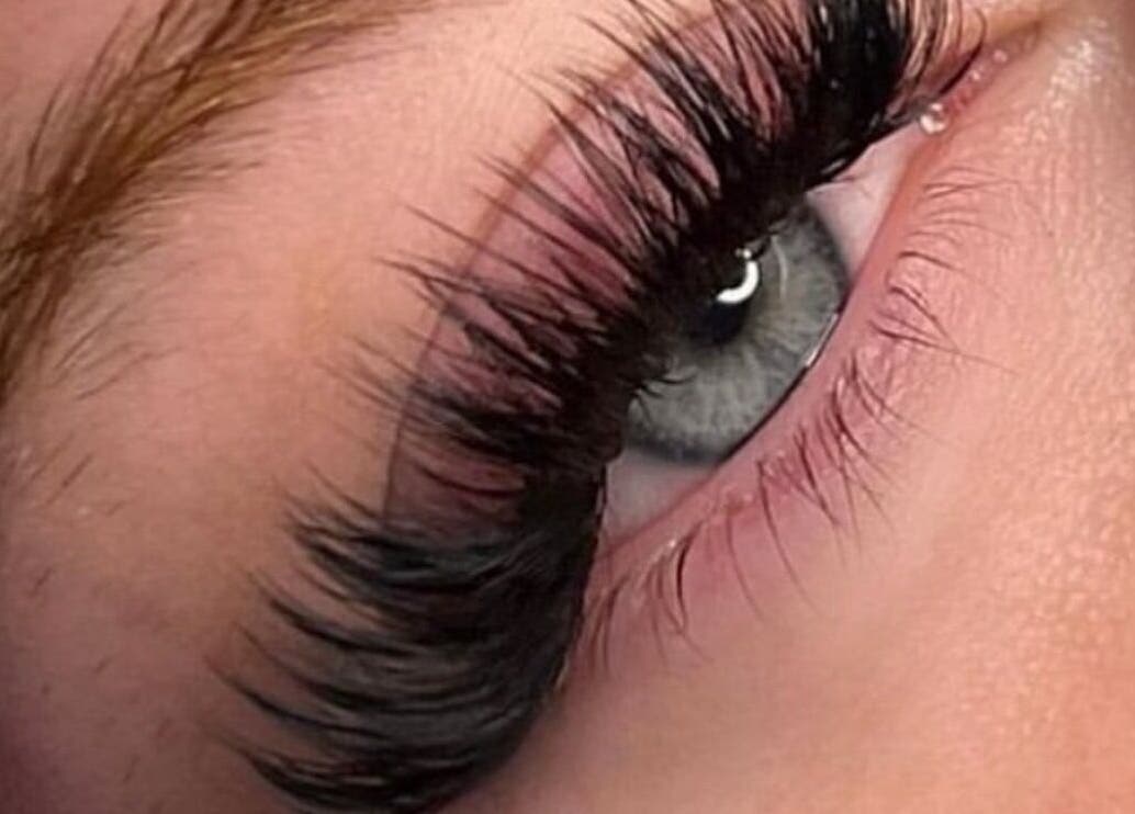 Close-up of stunning eyelash extension at The Luxe Loft, Dartmouth, Nova Scotia, CA.