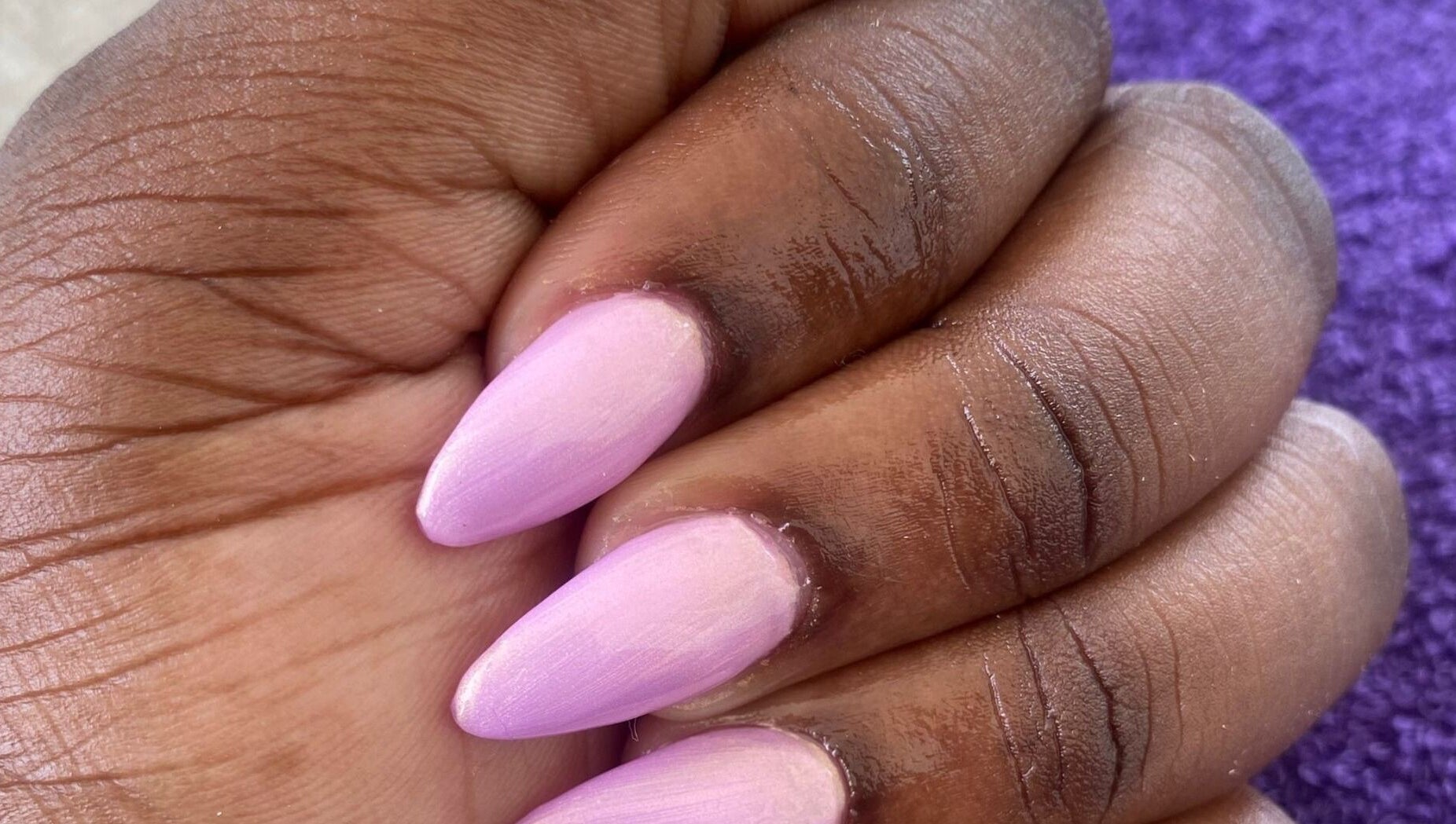 Beautiful lavender ombre nails at RichNails By Kayla, Bridgetown, Saint Michael, BB. Perfectly shaped and polished.