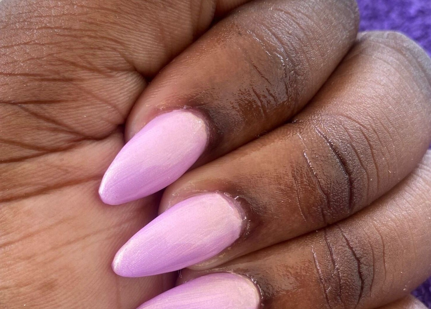 Beautiful lavender ombre nails at RichNails By Kayla, Bridgetown, Saint Michael, BB. Perfectly shaped and polished.