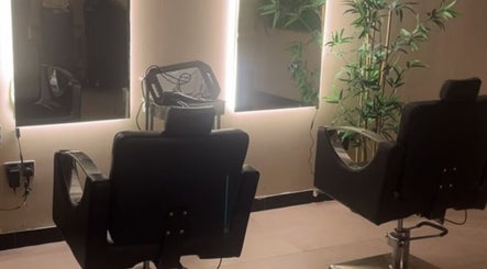 Luxurious salon setup at Ms Velvet's Waxing in Dudley, England, GB with sleek chairs and stylish mirrors.