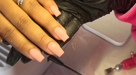 Elegant pink acrylic nails by NailswithAmy in Western Cape, Western Cape, ZA. Perfect nail art finish.