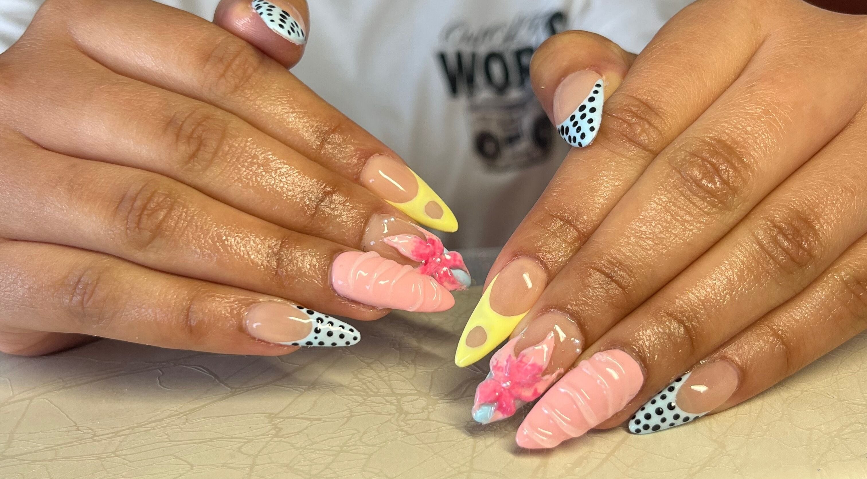 Stylish floral nail art design at NailswithAmy, Western Cape, Western Cape, ZA showcasing vibrant creativity.