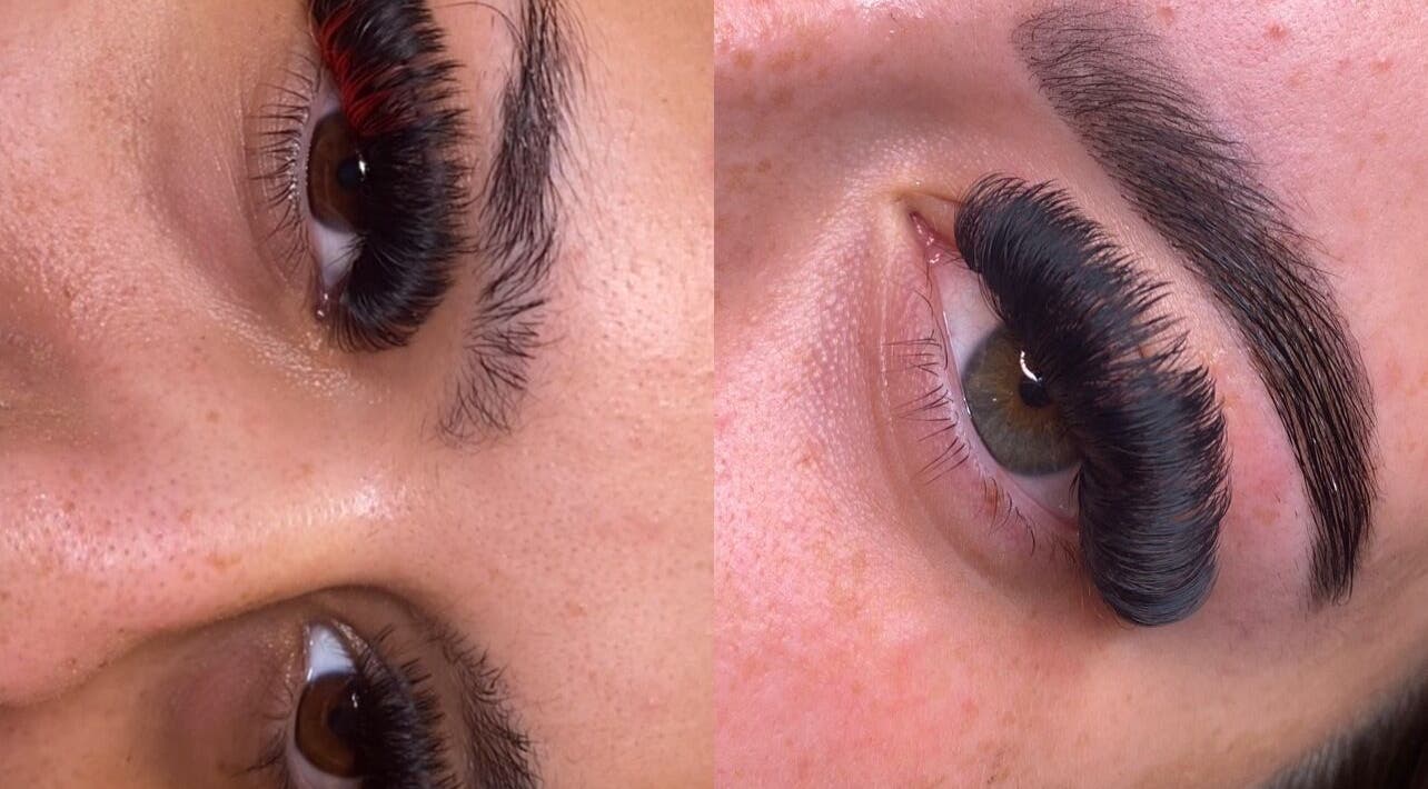Close-up of lash extensions at Lashed.By.Scarl in Parkgate, England, GB, showcasing meticulous artistry.