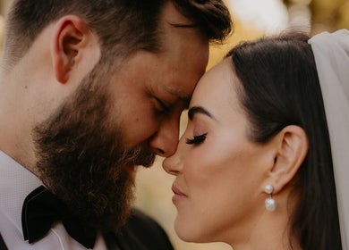 Close-up of couple's intimate moment at Stephanie Jade Makeup Artistry, Melbourne, Victoria, AU.