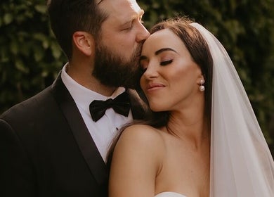 Wedding couple at Stephanie Jade Makeup Artistry, Melbourne, Victoria, AU, showcasing natural elegance.