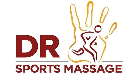 DR Sports Massage logo at Tycroes, Wales, GB, featuring an abstract human figure and hand.