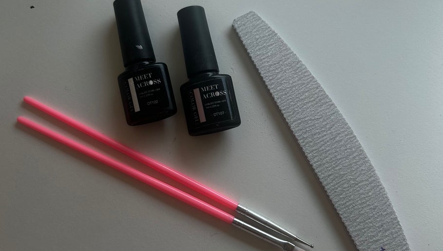 Nail care tools and gel polish at Gloss by Lexie, Shenstone, England.