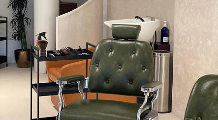 Luxurious barber chair at Capelli Boutique barbershop, Al Khobar, Eastern Province, SA.