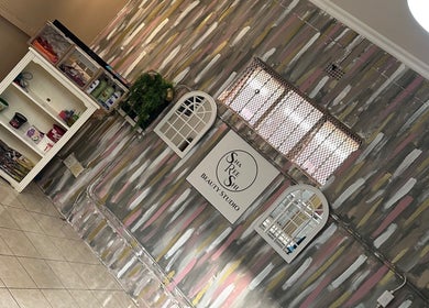Stylish interior of Sha Ree Shi Beauty Studio in Johannesburg, Gauteng, ZA showcasing eclectic decor.