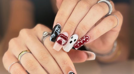 Creative nail art at Kpurenails, Cambridge, Waikato Region, NZ, showcasing unique designs and finishes.