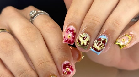 Exquisite royal-themed nail art at Kpurenails, Cambridge, Waikato Region, NZ.