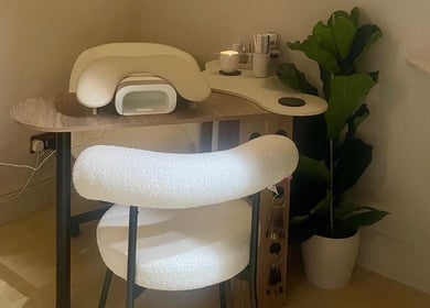 Comfortable treatment station at Bare. Beauty Studio in Bradford, England, GB.