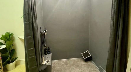 Calm treatment room at Bare. Beauty Studio, Bradford, England, GB, offering a peaceful spa experience.