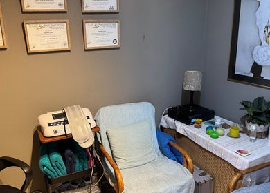 Calm therapy room at Soulvae, Pietermaritzburg, Kwazulu-natal, ZA, featuring massage chairs and holistic decor.